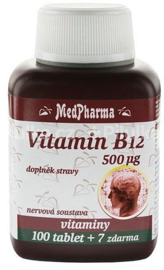 Levně MedPharma Vitamín B12 500 µg 107 tablet