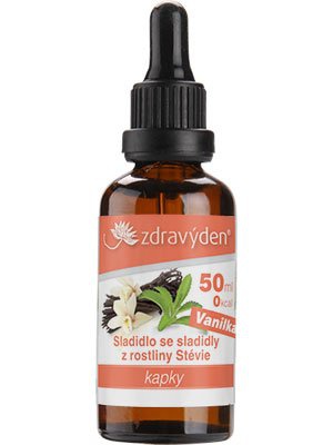 Zdravý den Stevia kapky 50ml - káva