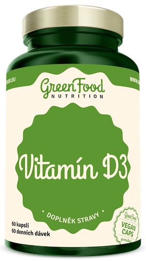 Levně GreenFood Vitamin D3 60 kapslí