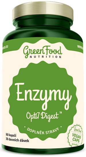 Levně GreenFood Enzymy Opti7 Digest 90 kapslí