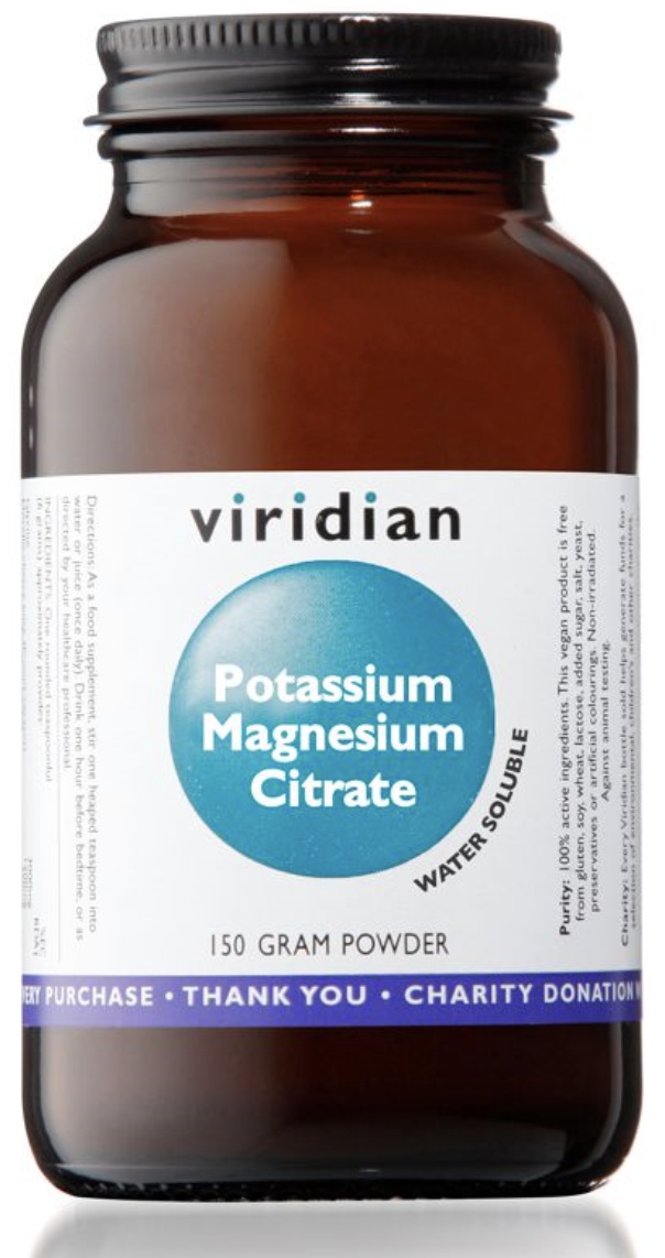 Levně Viridian Nutrition Viridian Potassium Magnesium Citrate 150g