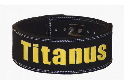 Levně Titánus fitness opasek s pákovou přezkou 10/8 černý- M
