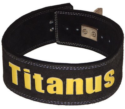 Titánus fitness opasek s pákovou přezkou černý - S