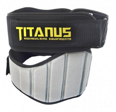 Levně Titánus Fitness opasek nylonový černý - S