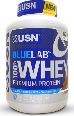 Levně USN (Ultimate Sports Nutrition) USN Bluelab 100% Whey Premium Protein 2000 g - čokoláda + USN Šejkr Steel Qhush 750 ml ZDARMA