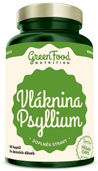 GreenFood Vláknina Psyllium 96 kapslí