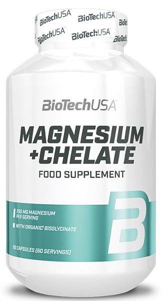 BioTech USA Magnesium + Chelate, 60 kapslí