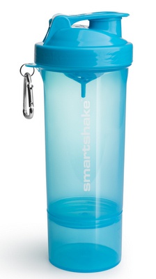 Smartshake Slim Šejkr smoke 400 ml + 100 ml - Neon Blue