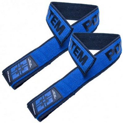 Levně Power System posilovací trhačky LIFTING STRAPS DUPLEX - černo/modrá