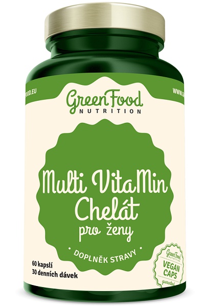 Levně GreenFood Multi VitaMin Chelát pro ženy 60 kapslí