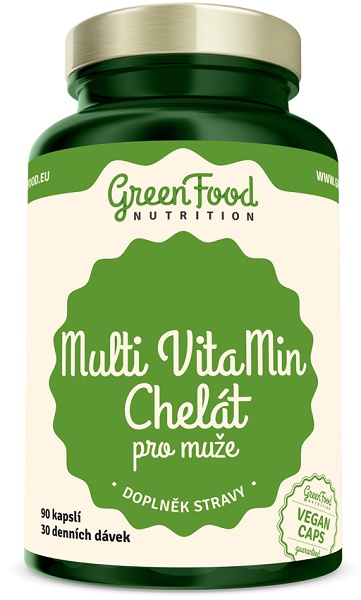 Levně GreenFood Multi VitaMin Chelát Pro muže 90 kapslí