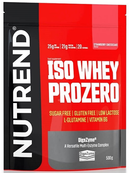 Nutrend Iso Whey Prozero 500g - jahodový cheesecake