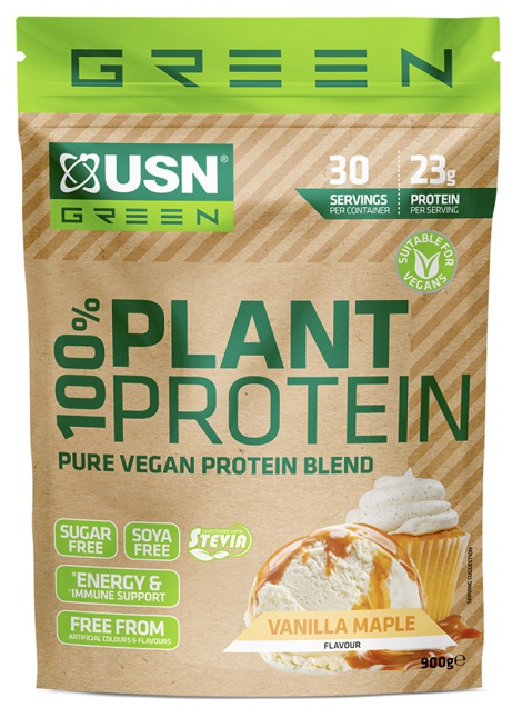 Levně USN (Ultimate Sports Nutrition) USN 100% Plant Protein 900g - jahoda