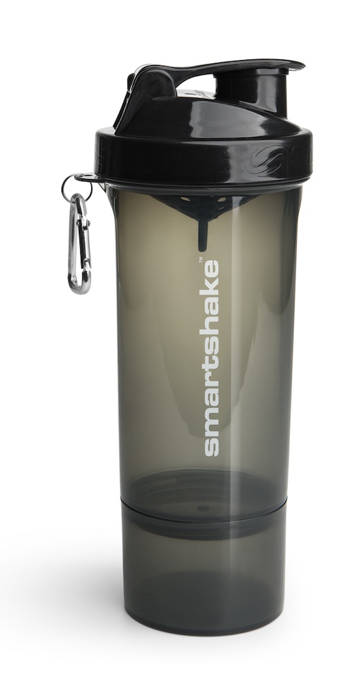 Smartshake Slim Šejkr smoke 400 ml + 100 ml - Black