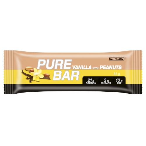 Levně PROM-IN / Promin Prom-in Essential Pure Bar 65 g - vanilka s arašídy