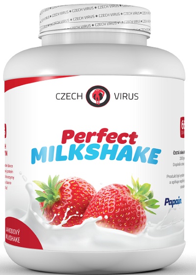 Levně Czech Virus Perfect Milkshake 2000 g - Jahodový milkshake
