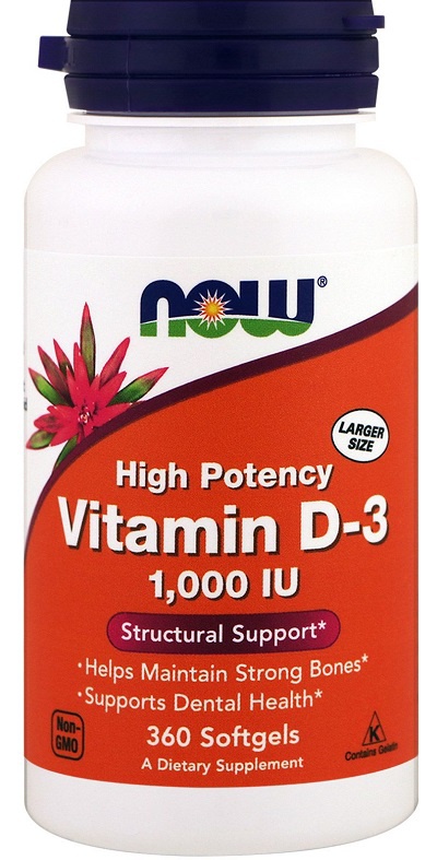 Levně Now Foods Vitamin D3 1000 IU 360 kapslí