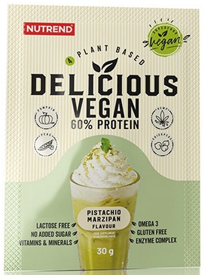 Levně Nutrend Delicious Vegan Protein 30 g - Pistácie/marcipán