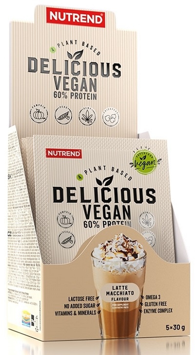 Nutrend Delicious Vegan Protein 5x30 g - Latte Macchiato