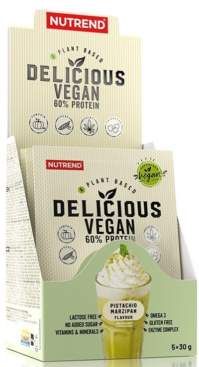 NUTREND Delicious Vegan Protein,5x30 g pistácie+marcipán