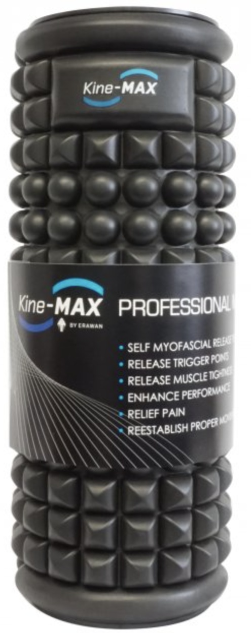 Levně Kine-MAX Professional Massage Foam Roller Masážní válec - černý