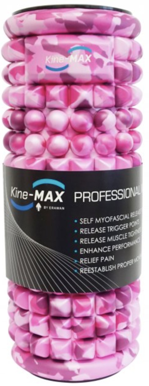 Levně Kine-MAX Professional Massage Foam Roller Masážní válec - love růžová
