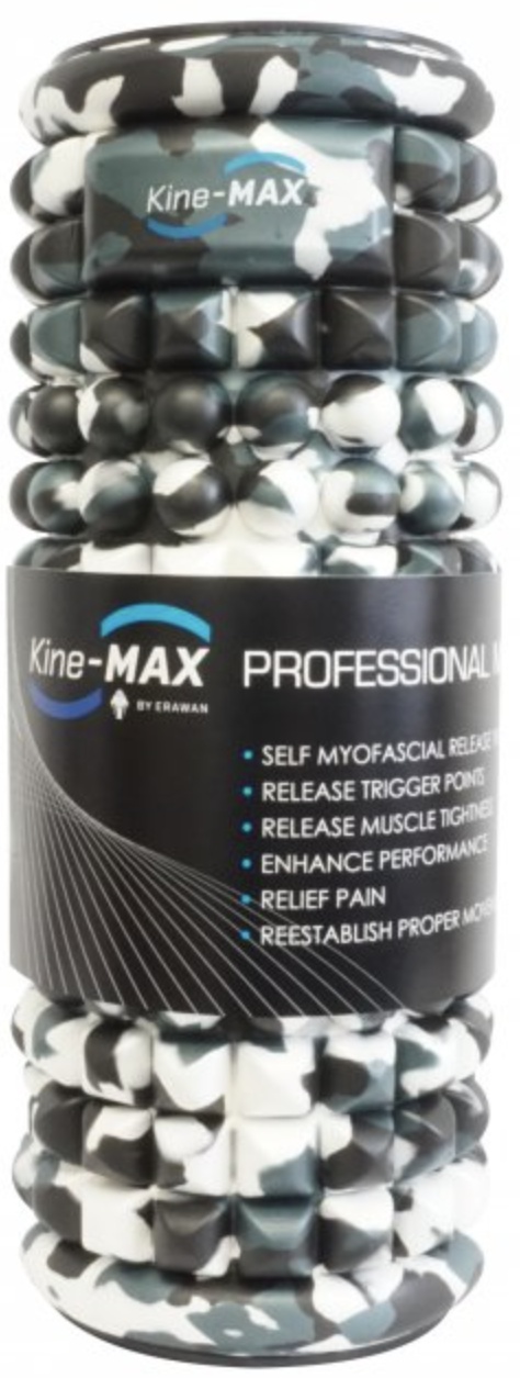 Levně Kine-MAX Professional Massage Foam Roller Masážní válec - Šedá