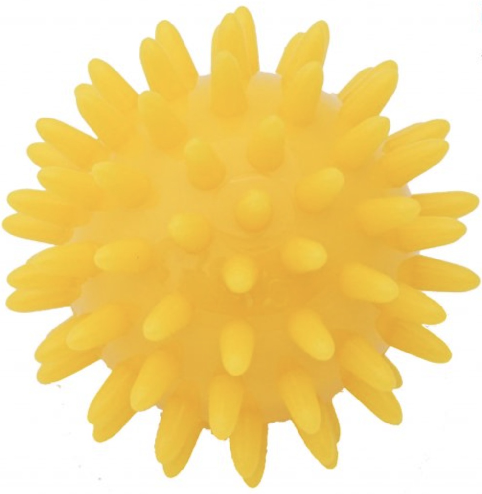 Levně Kine-MAX masážní míček ježek 6cm - žlutá