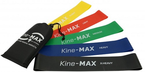 Kine-MAX Professional Mini Loop Resistance Band KIT ( 5 ks extra lehká až extra těžká )
