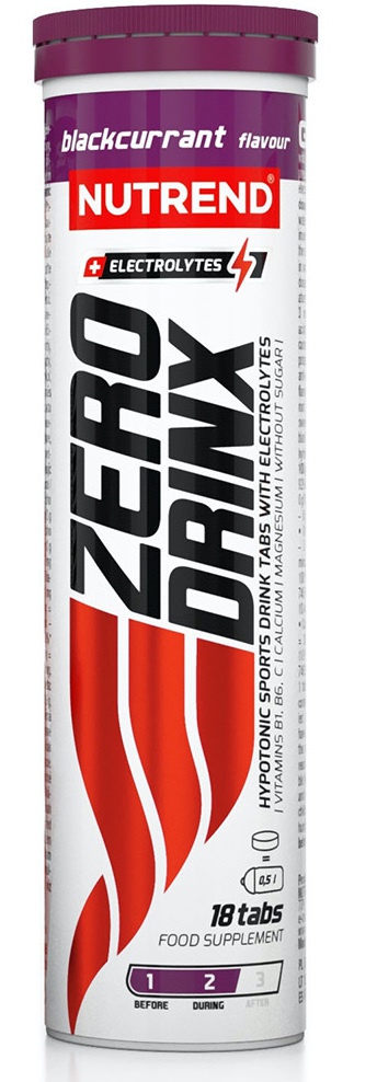 NUTREND Zerodrinx Tabs, tuba, 18 tablet černý rybíz