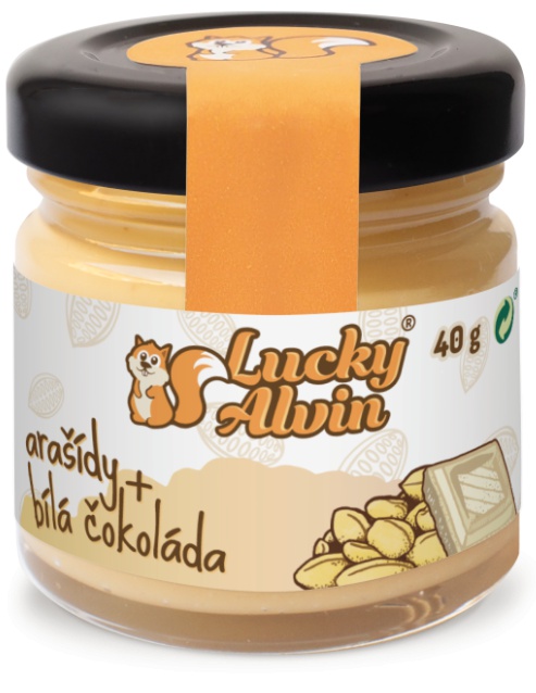 Levně Lucky Alvin Arašídy + bílá čokoláda 40 g