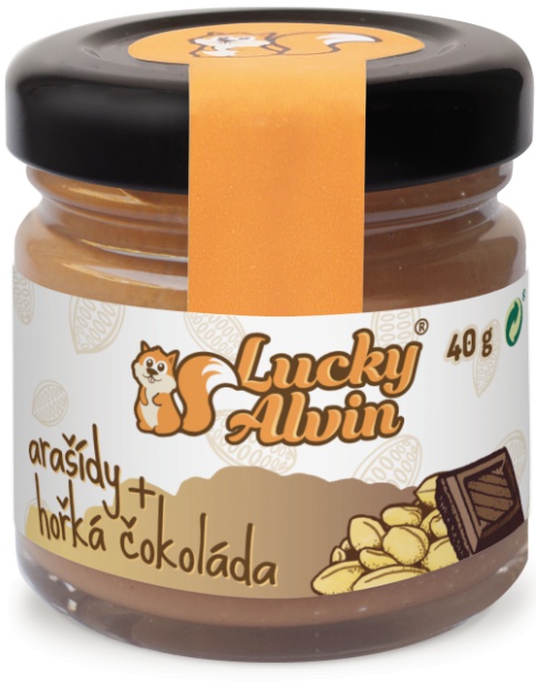 Levně Lucky Alvin Arašídy + hořká čokoláda 40 g