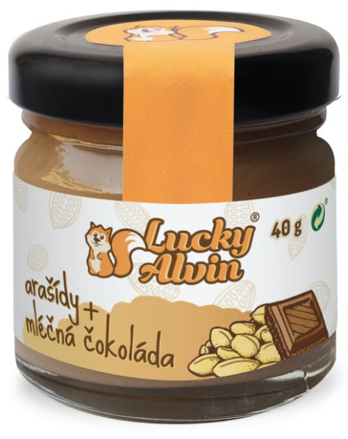 Levně Lucky Alvin Arašídy + mléčná čokoláda 40 g