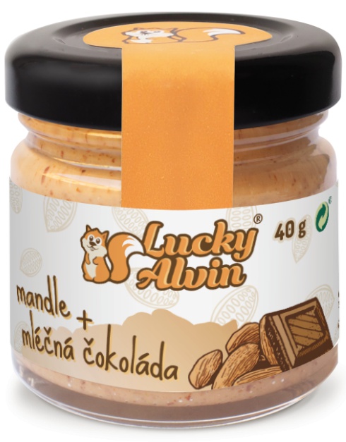 Levně Lucky Alvin Mandle + mléčná čokoláda 40 g
