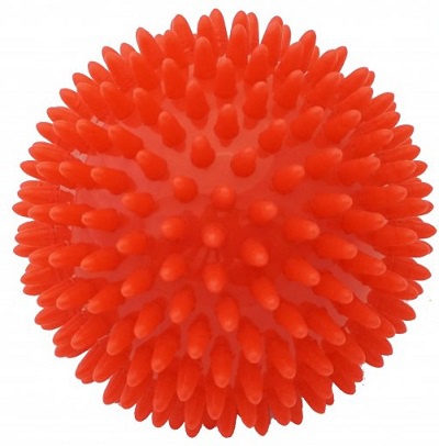 Levně Kine-MAX masážní míček ježek 9cm - červená