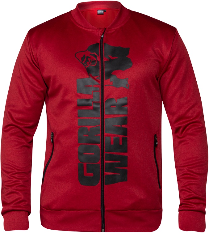 Gorilla Wear Pánská mikina Ballinger Track Jacket Red - S VÝPRODEJ
