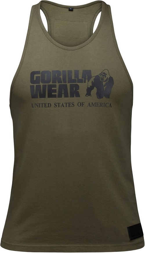 Levně Gorilla Wear Pánské tílko Classic Tank Top Army Green - S