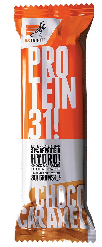 Extrifit Hydro Protein Bar 31% 80g - karamel/čokoláda