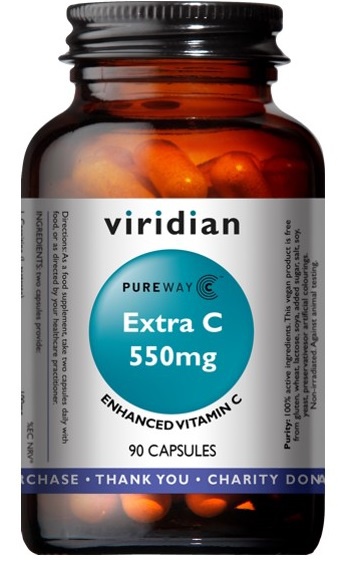 Levně Viridian Nutrition Viridian Extra C 550 mg 90 kapslí