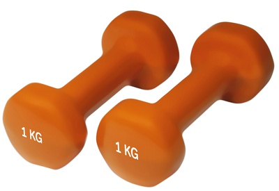 Levně Yate činky neoprenové - oranžová 2x1 kg