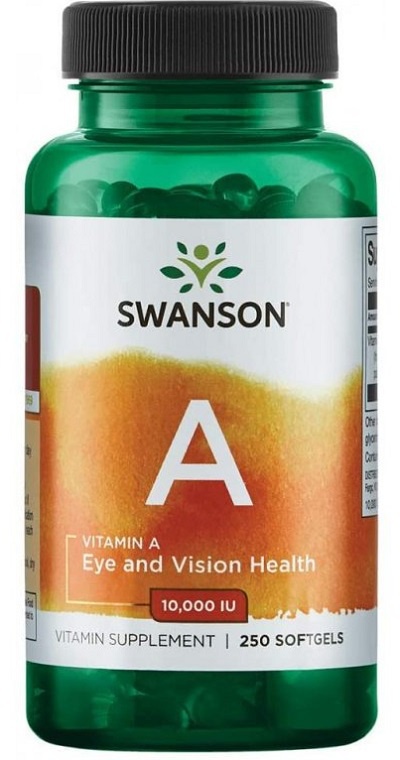 Levně Swanson Vitamin A 10000 IU 250 kapslí