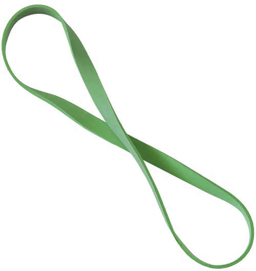 Levně Yate posilovací guma "O" středně tuhá/zelená
