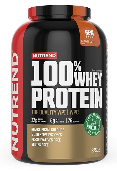 Nutrend 100% Whey Protein 2250 g - banán/jahoda