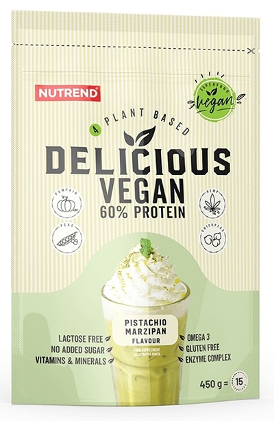 Nutrend Delicious Vegan Protein 450 g - Čokoláda/lískový ořech