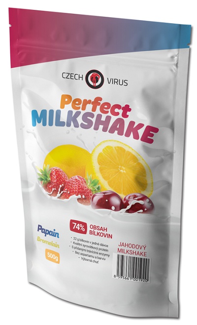 Czech Virus Perfect Milkshake 500 g - Jahodový milkshake