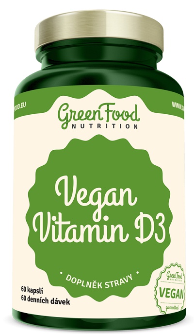 Levně GreenFood Vegan Vitamin D3 60 kapslí