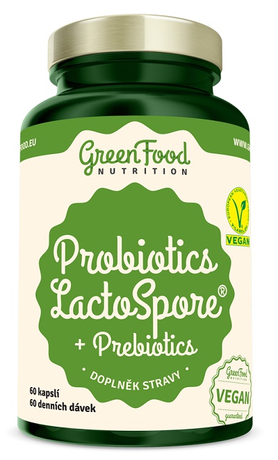 Levně GreenFood Probiotics Lactospore + Prebiotics 60 kapslí
