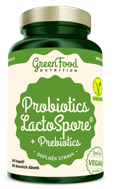 GreenFood Probiotics Lactospore + Prebiotics 60 kapslí