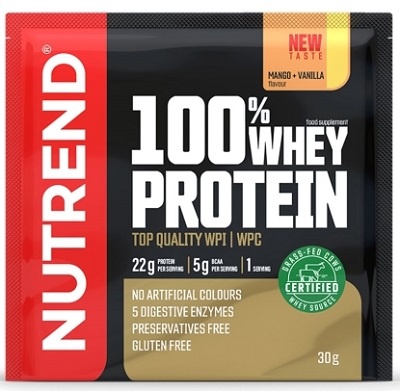 Levně Nutrend 100% Whey Protein 30 g - banán/jahoda