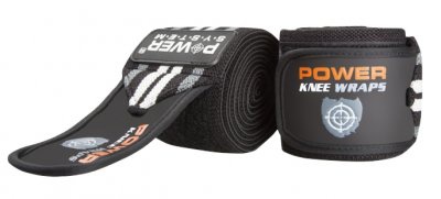 Levně Power System Bandáže na kolena KNEE WRAPS - šedá